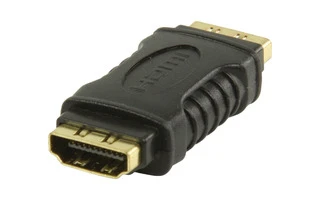 Acoplador HDMI con entrada HDMI oro - entrada HDMI en color negro