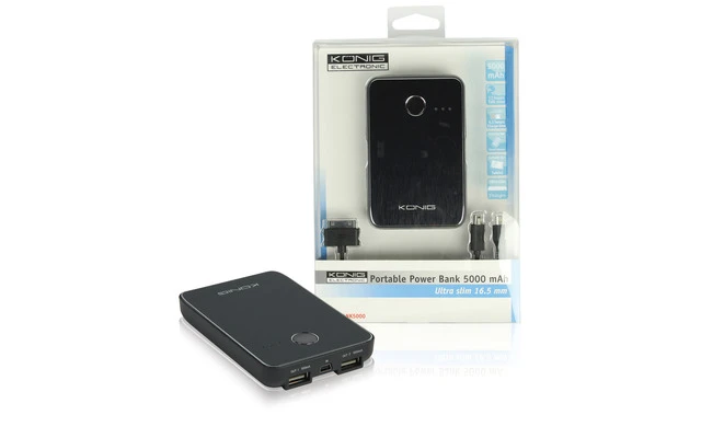 Batería auxiliar portátil USB de 5000 mAh