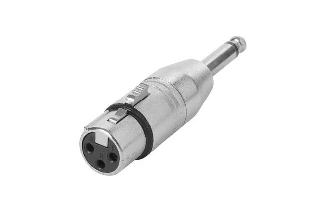 Conector XLR hembra de 3 polos a conector Jack macho de 6.35 mm - mono - alta calidad