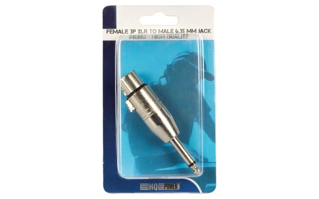 Conector XLR hembra de 3 polos a conector Jack macho de 6.35 mm - mono - alta calidad