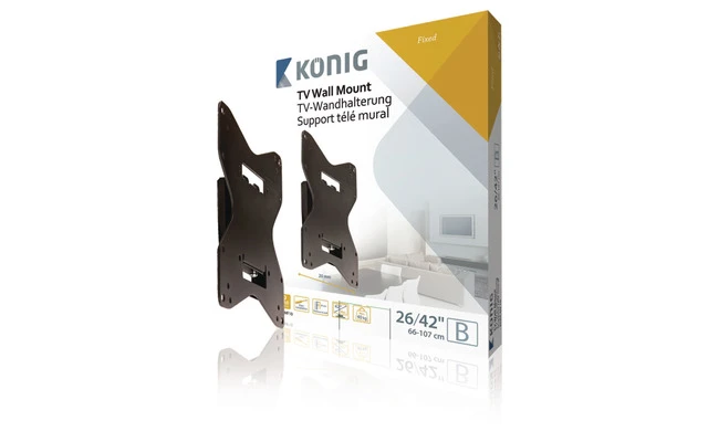 Soporte de pared fijo 26-42”/ 66-107 cm - 40 kg 