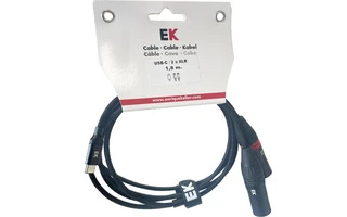 Foto de EK Audio Cable Audio - 2 XLR Macho a USB-C