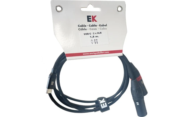 EK Audio Cable Audio - 2 XLR Macho a USB-C