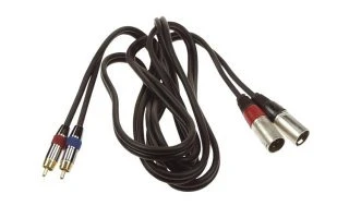 2 x XLR MACHO DE 3 POLOS A 2 x RCA MACHO, 1m (AVW158)