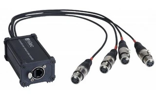 Adaptador DMX RJ45 - 4x XLR 5 Pins - Hembra