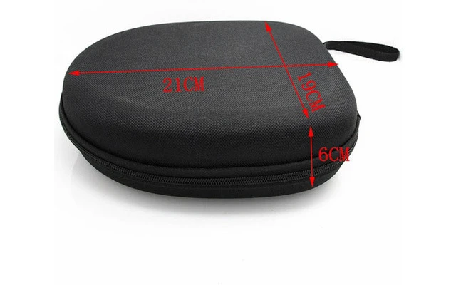 Funda semirigida EVA para auriculares color negro tipo HD25