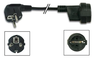 Cable de alimentación L=1.8m negro