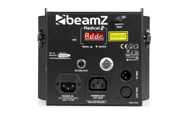 BeamZ Radical II Derby LED con laser RG y strobo