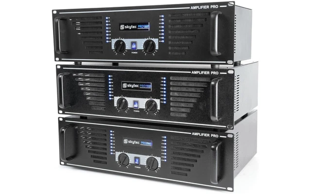 SkyTec SKY-1000B Amplificador de sonido 2x 500W max. Negro