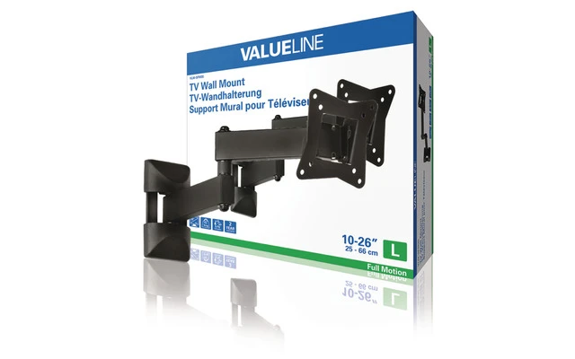 Soporte de pared con rotación completa para TV de 10 - 26"/25 - 66 cm y de hasta 15 kg