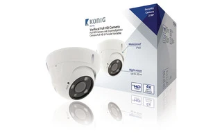 Cámara de CCTV de Cúpula 1/3" CMOS Blanca - König SAS-AHDCAM02Z