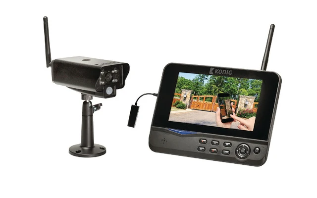 Set de vigilancia inalámbrico digital de 2,4 GHz para vigilancia remota que incluye 1 cámara