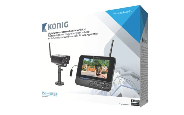 Set de vigilancia inalámbrico digital de 2,4 GHz para vigilancia remota que incluye 1 cámara