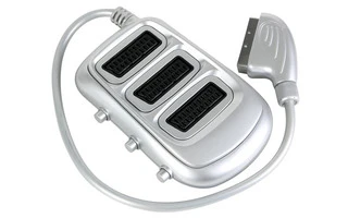 ScartBox - conector Scart macho a 3 x conector scart hembra / profesional