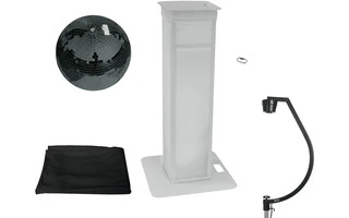 EUROLITE Set Bola de espejos 50cm negra con Stage Stand variable + Funda negra