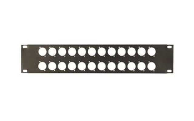 Panel frontal para Rack 19" con 24 agujeros para conectores XLR