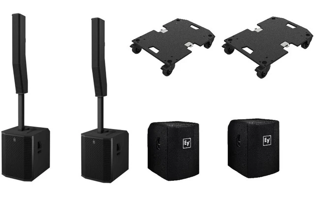 Full Pack Estéreo Electro Voice EVOLVE 90 KB Con Funda y Plataforma