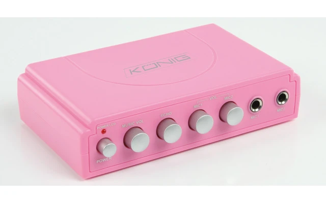 KIT de Karaoke Rosa + 2 micrófonos