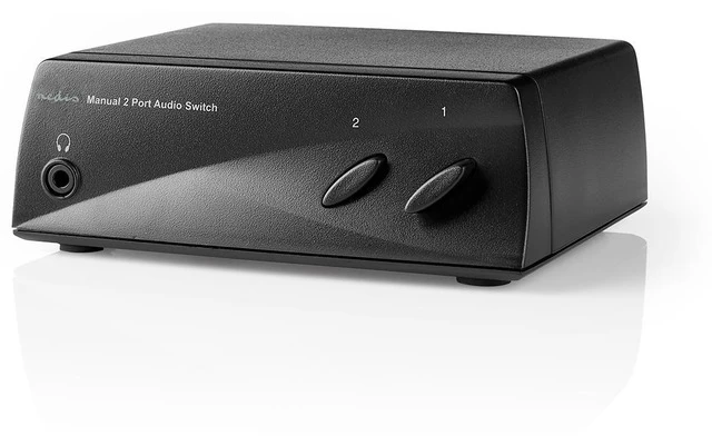 Conmutador de Audio Analógico 2x Entrada Estéreo RCA - 1x Salida Estéreo RCA