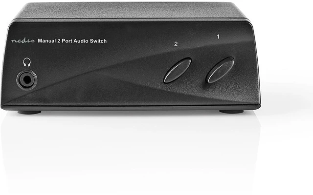 Conmutador de Audio Analógico 2x Entrada Estéreo RCA - 1x Salida Estéreo RCA