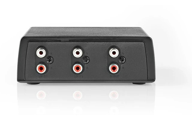 Conmutador de Audio Analógico 2x Entrada Estéreo RCA - 1x Salida Estéreo RCA