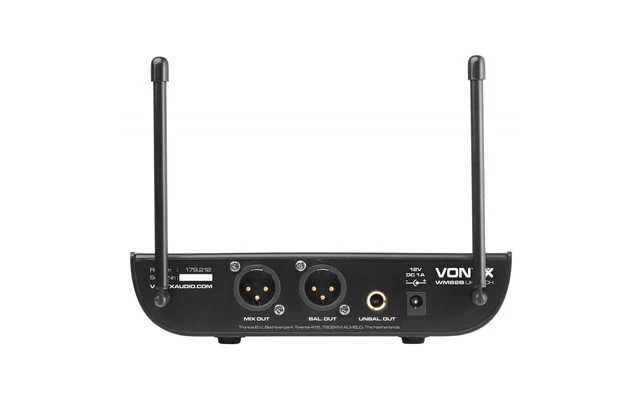 Vonyx WM82 Microfono inalambrico digital UHF 2 canales con 2 micros de mano