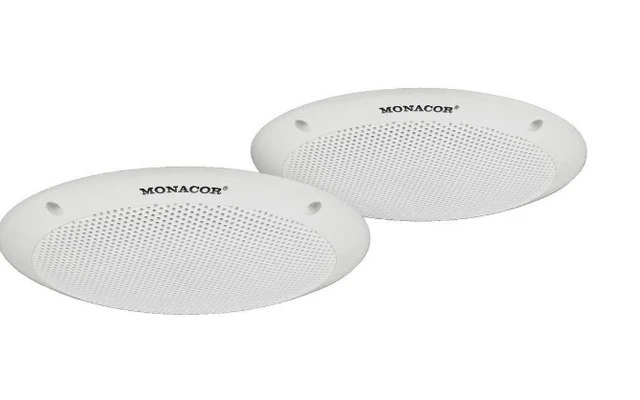 Monacor SPE-16F/WS - Altavoz empotrable ultraplano de 4 ohmnios