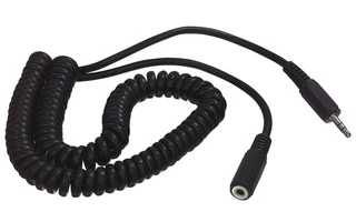 Cable en espiral de Jack 3.5 estereo a Mini Jack 3.5mm estereo , longitud: 1.2 metros