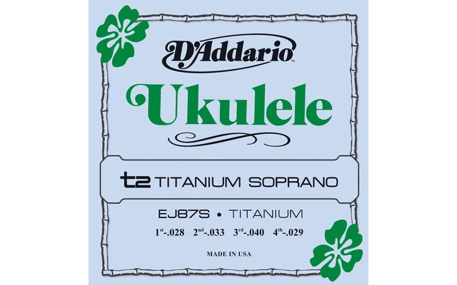 DAddario EJ87S Titanium Ukulele Soprano