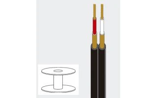 EDC Cable paralelo 2 hilos apantallados 100m negro