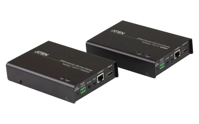 HDMI Audio/Vídeo + Alargador inalámbrico Ethernet sobre un CAT5e/6 (100 ml)