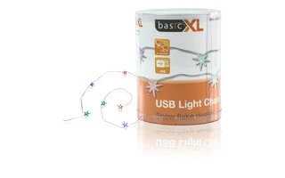 Tira de luz USB con diseño de copos de nieve