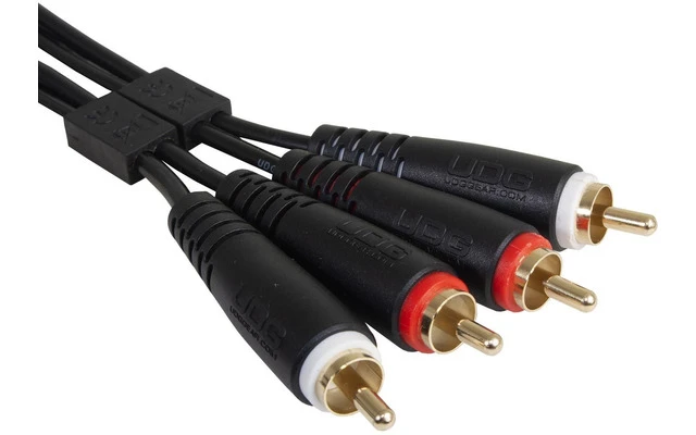 UDG Ultimate Audio Cable Set RCA - RCA Black Straight 3 metros