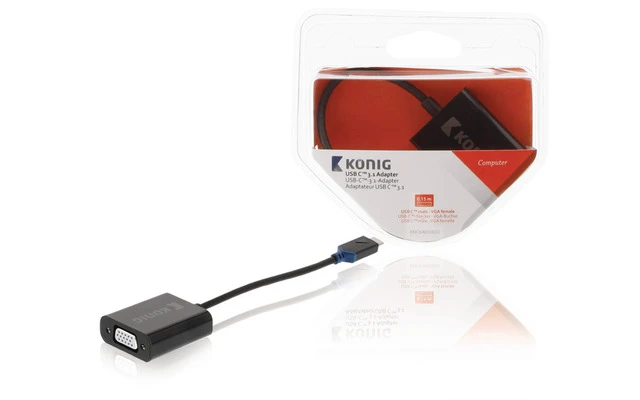 Cable adaptador de USB 3.1 C macho a VGA hembra de 0,15 m