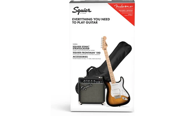 Squier by Fender Pack Sonic Stratocaster Mn 2-COLOR Sunburst