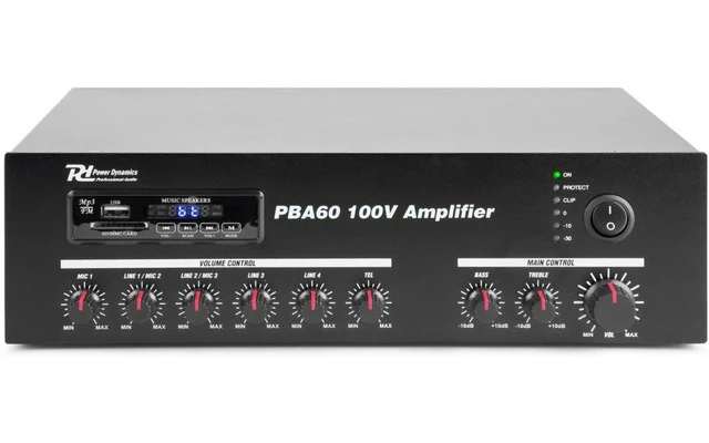 Power Dynamics PBA60 Amplificador linea 100V 60W