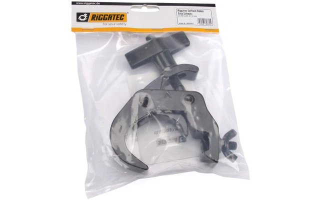RIGGATEC 400200072 Gancho autoblocante Easy negro hasta 250 kg (48-51 mm)