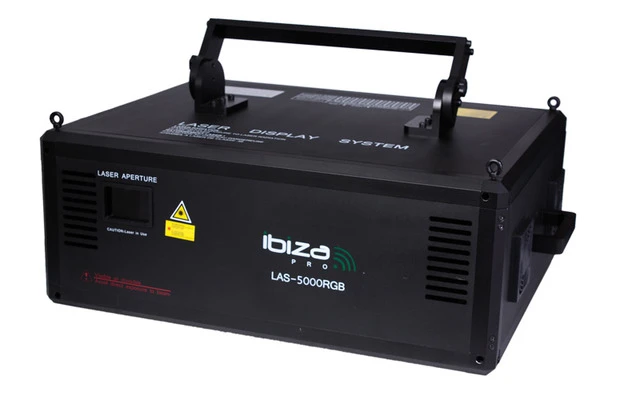 Ibiza Light LAS5000RGB - 12 Canales Multicolor 5000Mw ILDA y DMX
