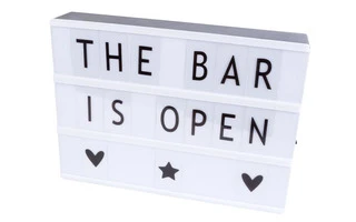 Caja de luz (LightBox) con letras - A4