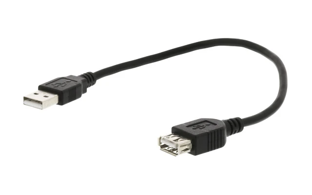 Cable USB 2.0 de A macho a A hembra de 0,20 m en negro - Valueline VLCP60010B02