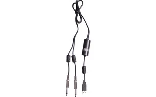 Cable USB a 2x Jack 6.3mm macho