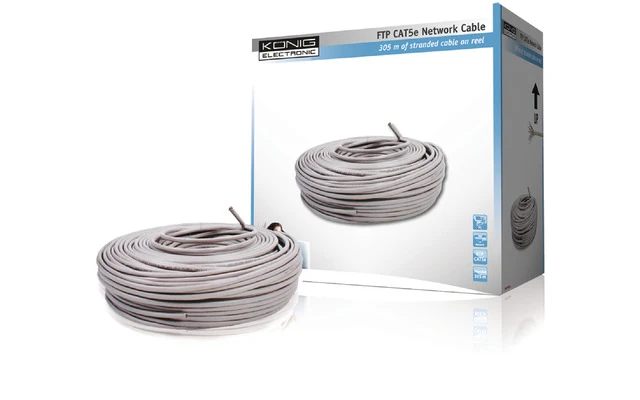 Cable de red FTP CAT5E en bobina - König CMP-FTP5R305