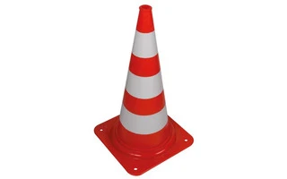 Cono de señalización - color Rojo/Blanco 75cm