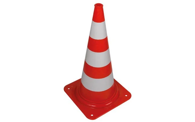 Cono de señalización - color Rojo/Blanco 75cm