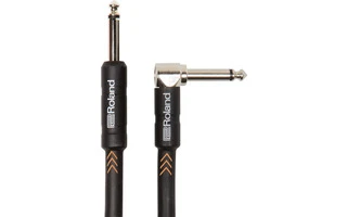 Roland RICB5A Cable serie Black de patch conector jack  recto y acodado 1.5 m