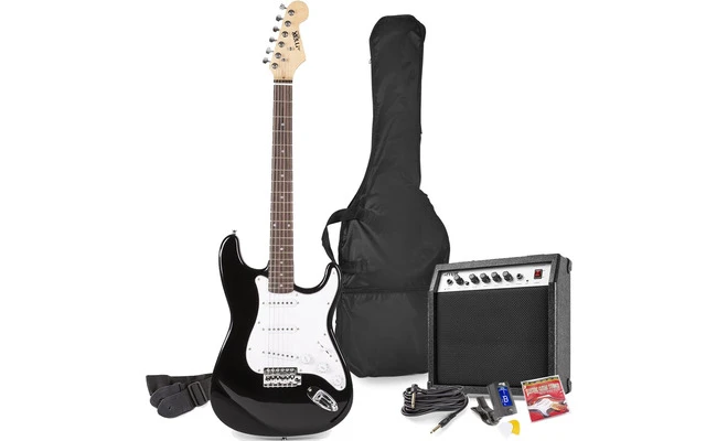 Max GigKit Pack Guitarra Eléctrica Negro