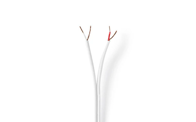 Cable RCA - 2x 0,15 mm2 - 100 m - Brida - Blanco - Nedis CAGW2400WT1000