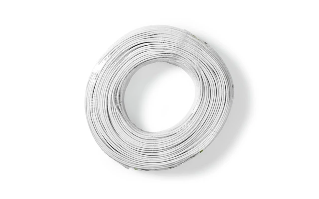 Cable RCA - 2x 0,15 mm2 - 100 m - Brida - Blanco - Nedis CAGW2400WT1000