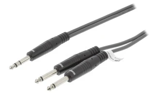 Cable de Audio Estéreo Macho de 6,35 mm - 2x Macho de 6,35 mm de 5,0 m Gris Oscuro - Sweex SWOP2