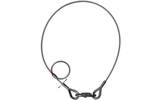 Cable de Seguridad 3 mm con Freno y Maillón 0,6 m